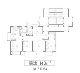 万科·瑧湾汇3室2厅1厨2卫建面143.00㎡