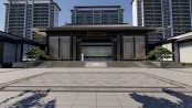 大门正立面远景效果图