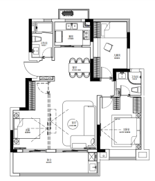 旭辉·天阜玖江来3室2厅1厨2卫建面110.00㎡