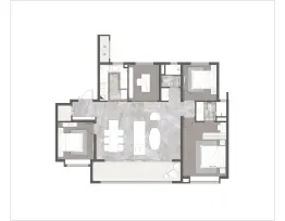 电建地产·泷悦长安·4室2厅1厨2卫建面143.0㎡