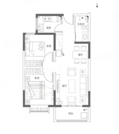 天和·熙悦府2室2厅1厨1卫建面85.14㎡