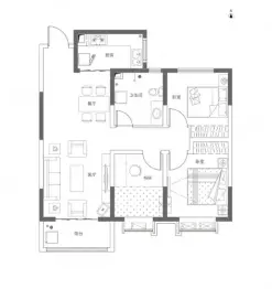 天和·熙悦府3室2厅1厨1卫建面109.26㎡