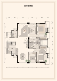 入帘青4室2厅1厨3卫建面161.00㎡