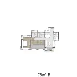 中建·凤榕台建面约78平B户型