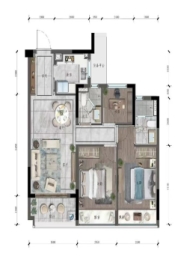 锦上悦华里3室2厅1厨2卫建面89.00㎡