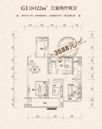 金水.文峰高第3室2厅1厨2卫建面122.00㎡