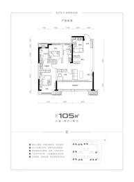 金辉·云缦熙境3室2厅1厨2卫建面105.00㎡