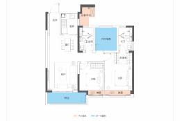 百世云境3室2厅1厨1卫建面105.00㎡