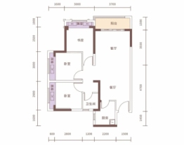 首域花园3室2厅1厨1卫建面87.89㎡