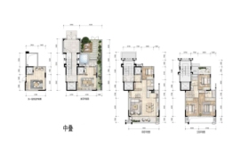 中海熙园4室4厅1厨3卫建面131.83㎡