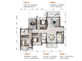 联泰·香域雅园4室2厅1厨2卫建面115.00㎡