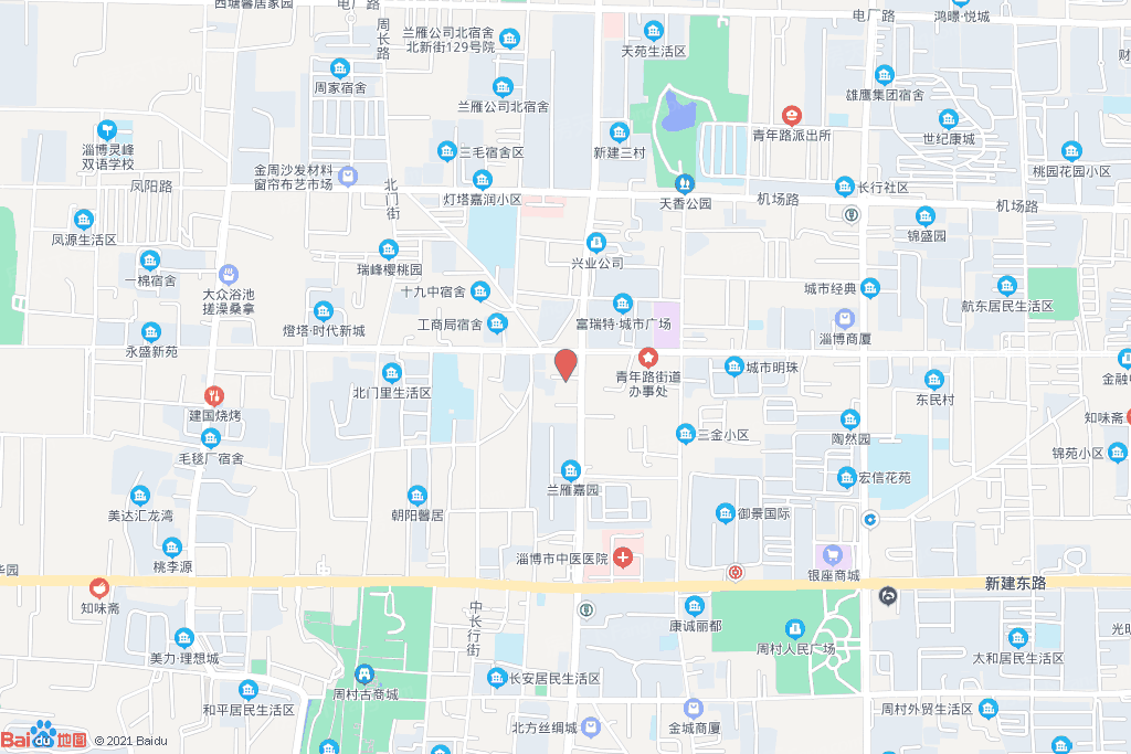 周村区青年路以南、机耕路以西交通图