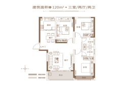 翡翠誉园3室2厅1厨2卫建面120.00㎡