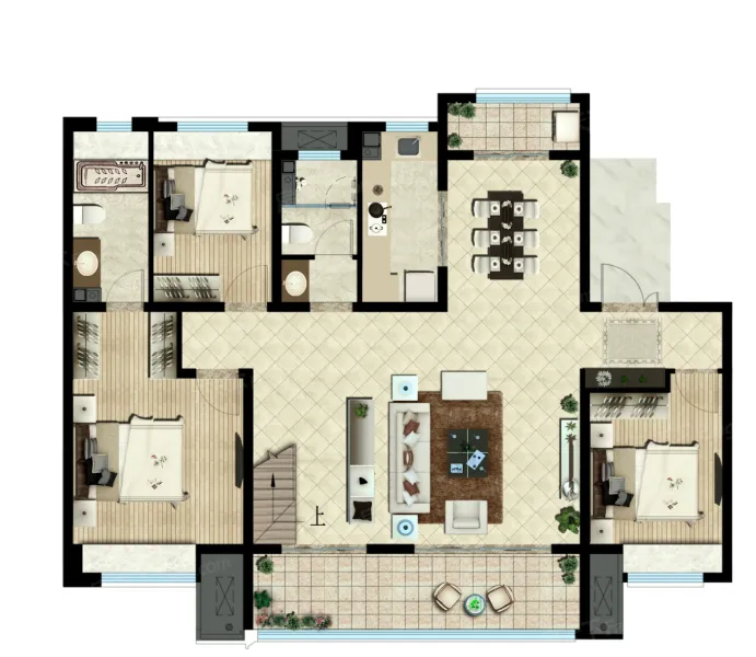 陕建·汉悦府185㎡上跃4室2厅3卫1厨185.00㎡-汉中房天下