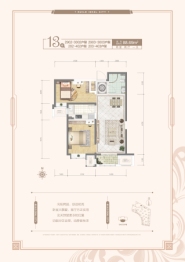 天骥筑璟2室2厅1厨1卫建面88.69㎡