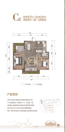 雨林华庭·拾三千田2室2厅1厨1卫建面78.97㎡