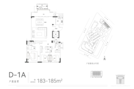 华发外滩荟3室2厅1厨4卫建面183.00㎡