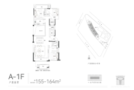 华发外滩荟3室2厅1厨2卫建面155.00㎡