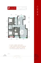 百万小镇二期3室2厅1厨2卫建面121.45㎡