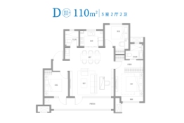 双子星城·公园里3室2厅1厨2卫建面110.00㎡