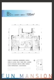 宝业凤樾上筑3室2厅1厨2卫建面105.00㎡