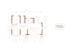 绿地理想城3室2厅1厨1卫建面103.00㎡