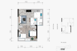 维康·云顶荟1室1厅1厨1卫建面48.53㎡