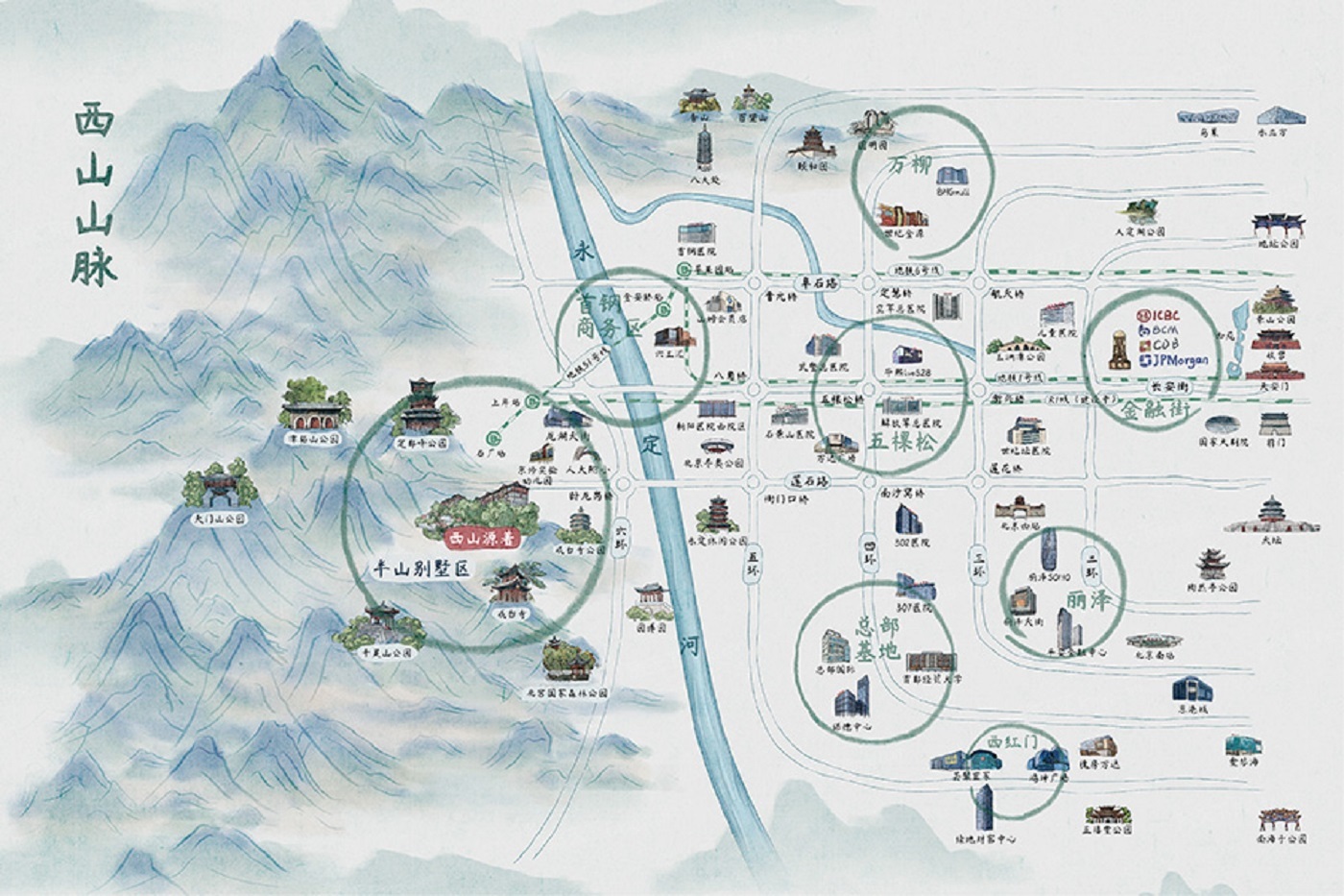 电建·西山源著交通图