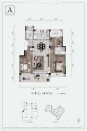 银昇隐舟府3室2厅2卫建面112.00㎡