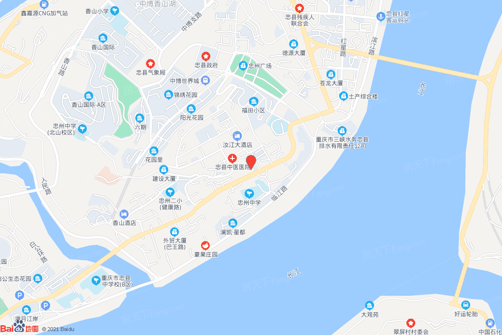忠县忠州街道交通图