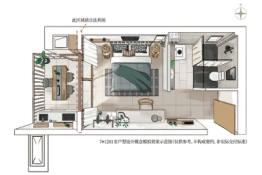 保利·古湖小镇1室1厅1厨1卫建面28.00㎡