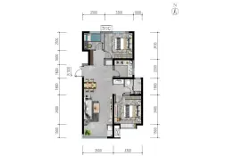 国茂府3室2厅1厨1卫建面94.00㎡