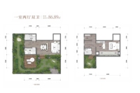 叠院建面86.89㎡户型