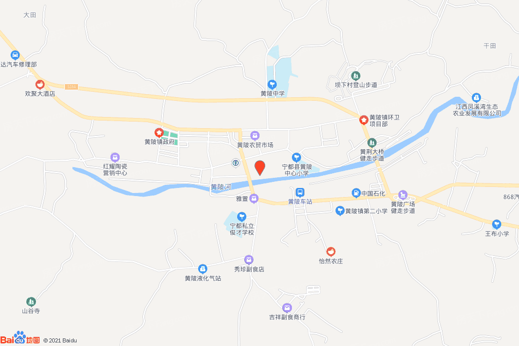 原黄陂粮管所库点用地交通图
