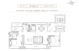 中弘·珑望3室2厅1厨1卫建面142.00㎡