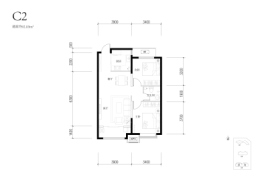 东亚·臻园2室2厅1厨1卫建面92.03㎡