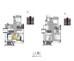 光谷南山府3室2厅1厨2卫建面143.00㎡