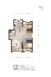 新松·璟樾宸光3室2厅1厨1卫建面81.00㎡