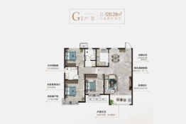 鸿德瑞园3室2厅1厨2卫建面120.28㎡