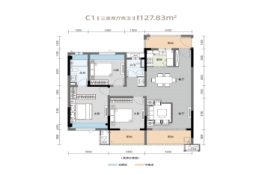 交投·悦享谷3室2厅1厨2卫建面127.83㎡