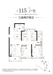 泛海芸府3室2厅1厨2卫建面115.00㎡