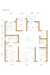 吴中府4室2厅1厨2卫建面143.0㎡
