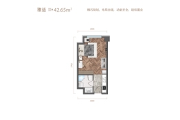  Room 1, hall 1, military and aviation center, sanitary building area 42.65 ㎡