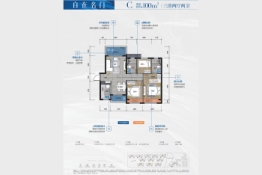 湛江金地自在城3室2厅1厨2卫建面100.00㎡