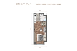  Room 1, Hall 2, and Sanitary Building Area of Military and Aviation Center 55.85 ㎡