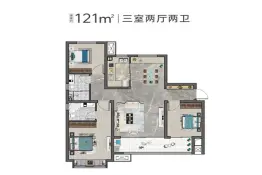 中疆学府·状元台3室2厅1厨2卫建面121.00㎡