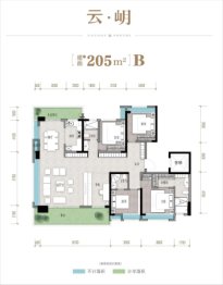 雍泉府4室2厅2厨3卫建面205.00㎡