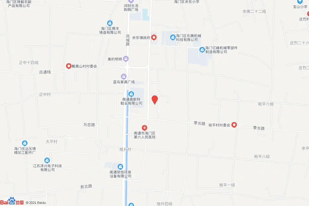 余东镇人民南路东、季长路北侧交通图