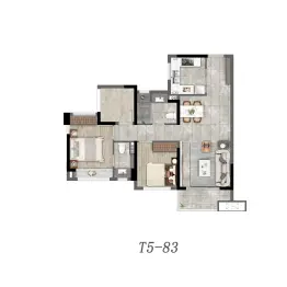 泰丰千语庭3室2厅1厨2卫建面82.00㎡