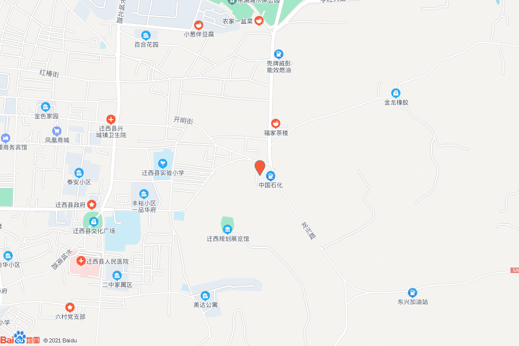 迁西县景忠街南侧，龙兴路西侧地块交通图